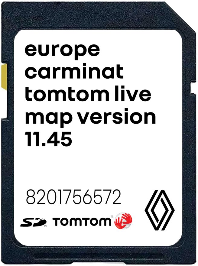 Renault Carminat TomTom Live 11.45 SD Card Europe | 2025-2026 | Part number: 8201756572