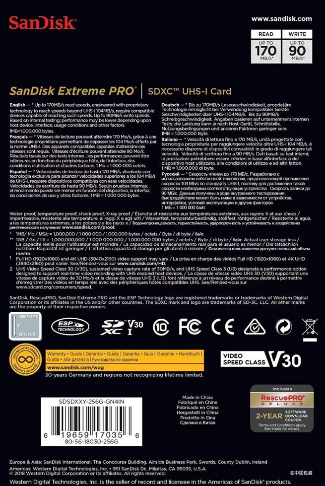 SanDisk Extreme PRO SDXC - 256 GB - Image 5