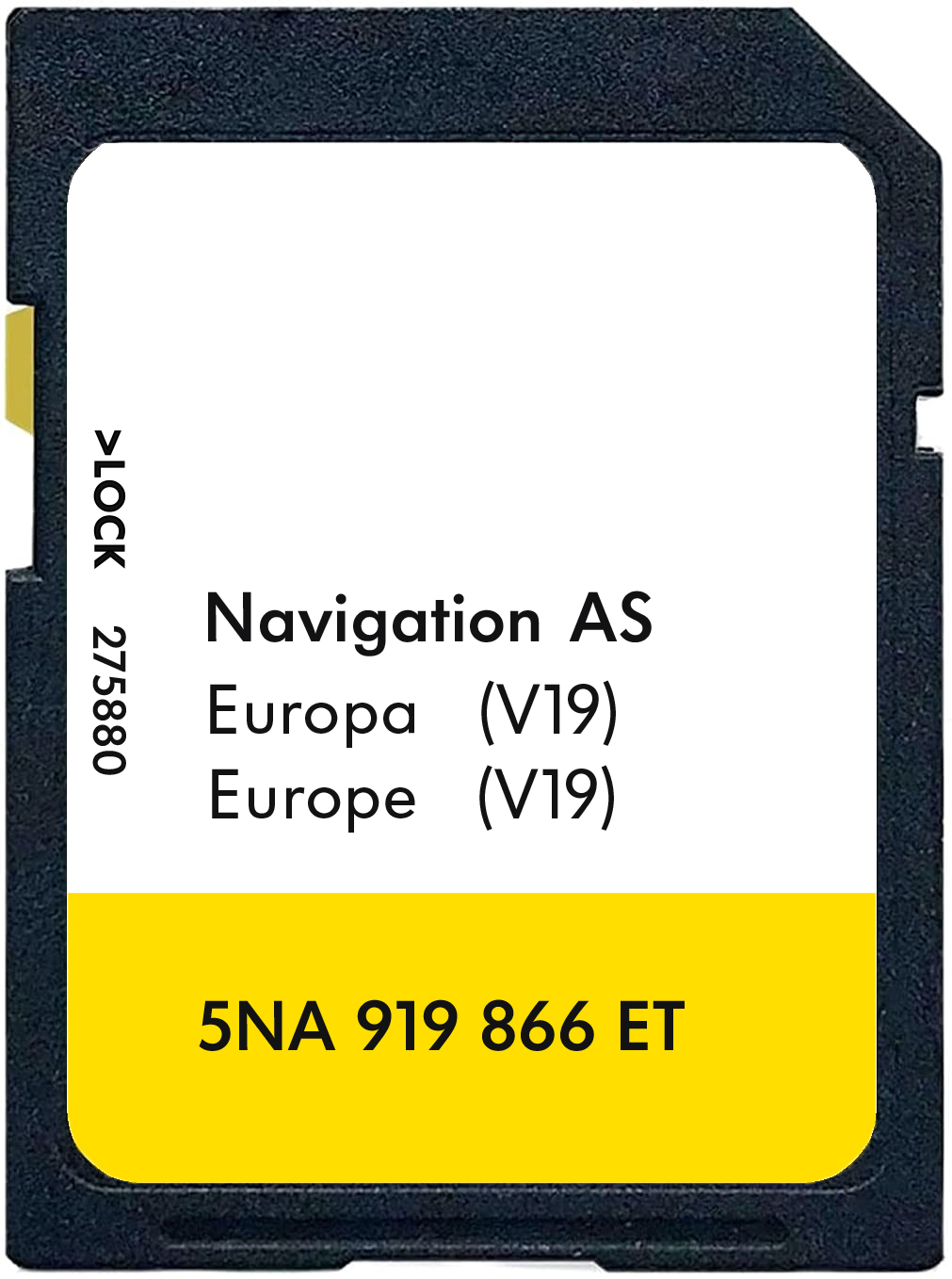 VOLKSWAGEN DISCOVER MEDIA MIB2 AS V19 SD Card Europe 32GB | Part number: 5NA919866ET