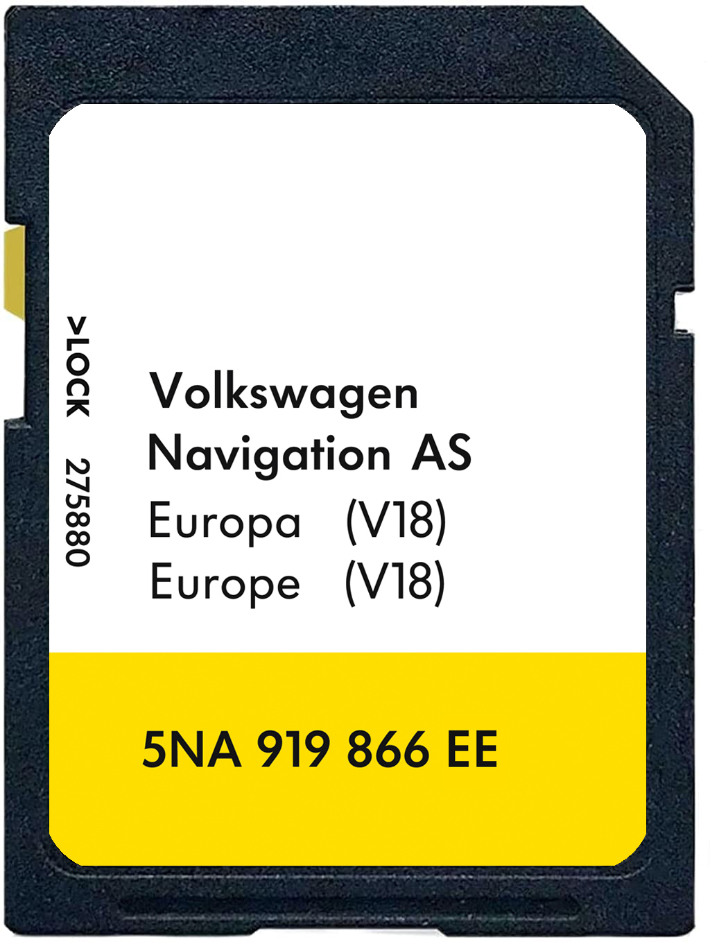 VOLKSWAGEN DISCOVER MEDIA MIB2 AS V18 SD-Karte Europa 32GB | Teilenummer: 5NA919866EE