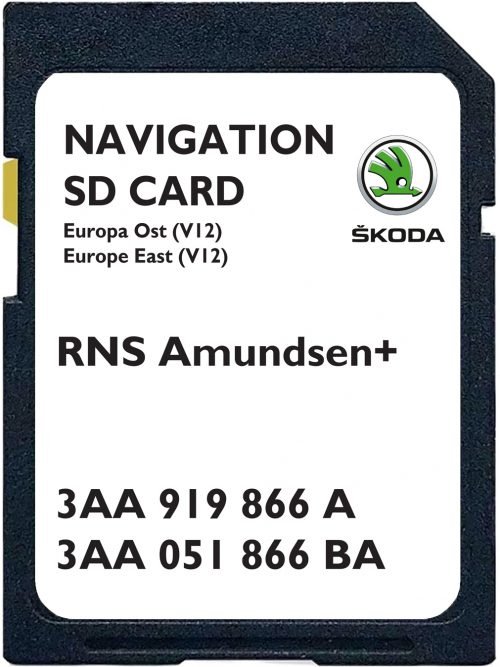Skoda RNS Amundsen+ V12 SD Karte Ost Europa | Teilenummer: 3AA919866A 3AA051866BA