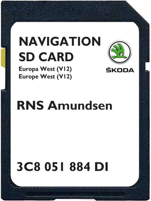 Skoda RNS Amundsen V12 SD Karte West Europa | Teilenummer: 3C8051884DI