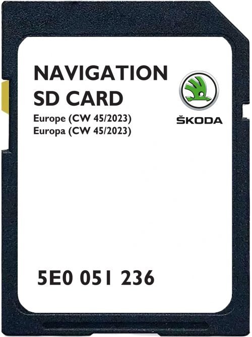 Skoda Amundsen MIB1 SD Karte Europa | 2023-2024 | Teilenummer: 5E0051236